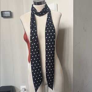 Polka Dot Skinny Scarf 80” Long
